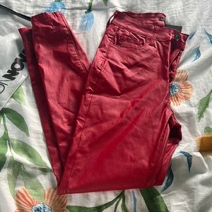 COPY - Red leather pants size small